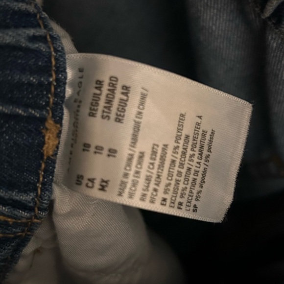 Women’s American Eagle Baggy Jean size 10 Blue Street NO. 3685 - Picture 9 of 12